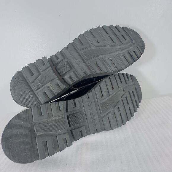 Franco Sarto Conroe Black Faux Patent Leather Lug Sole Oxford Shoe Women 7.5 - Picture 6 of 10